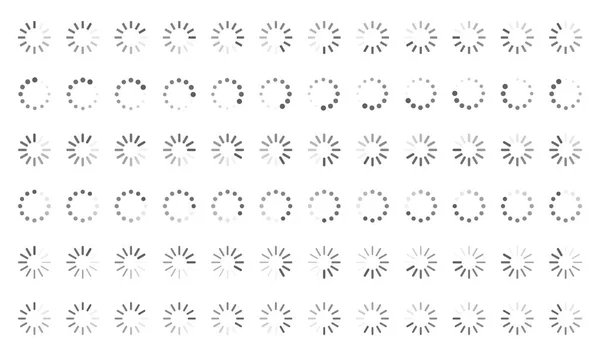 Señales de carga, iconos del indicador de carga — Archivo Imágenes Vectoriales