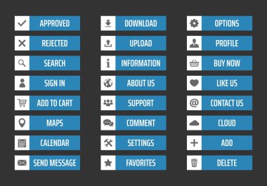 düz web düğmeleri vektör
