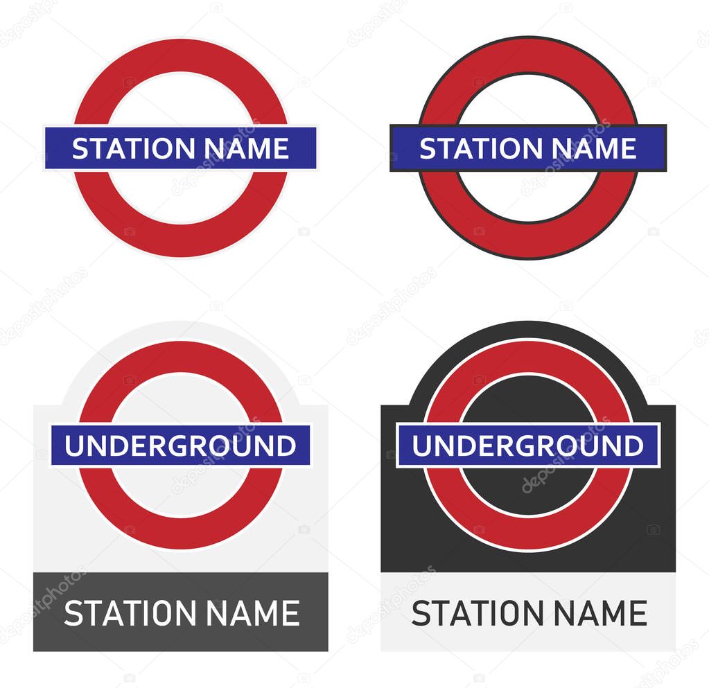 Logo of the London Underground station in england