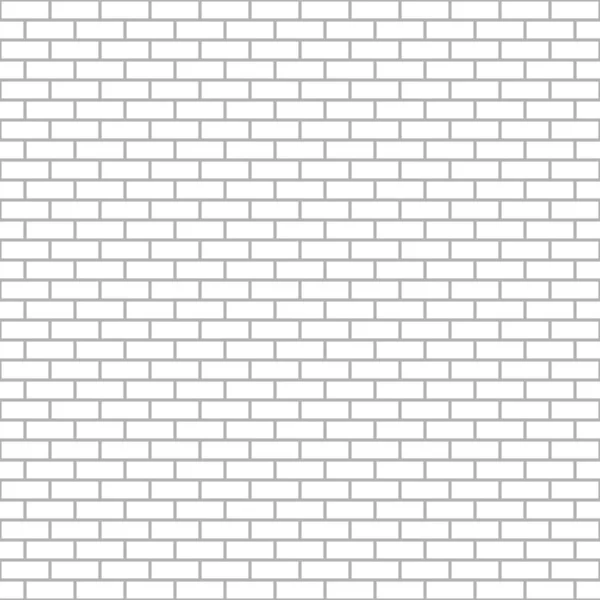 White brick wall seamless pattern, vector bricks texture background — Stock Vector