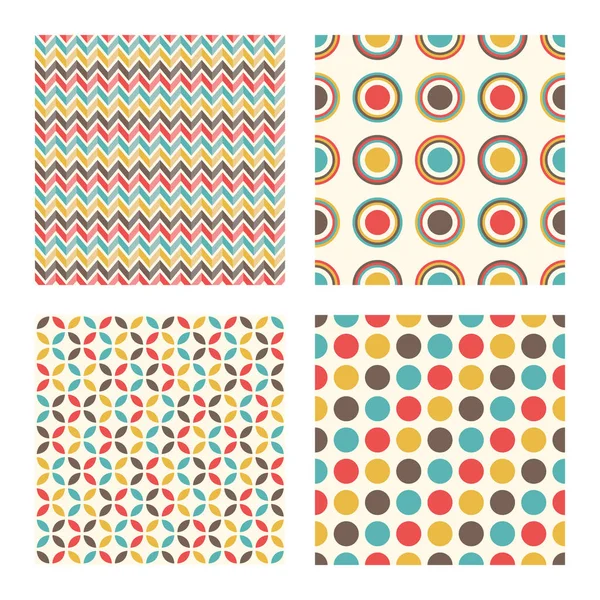 Abstract geometric retro pattern, vintage design seamless background — Stock Vector