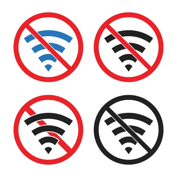 Нет wi-fi сигнала, нет Wi-Fi области — стоковый вектор