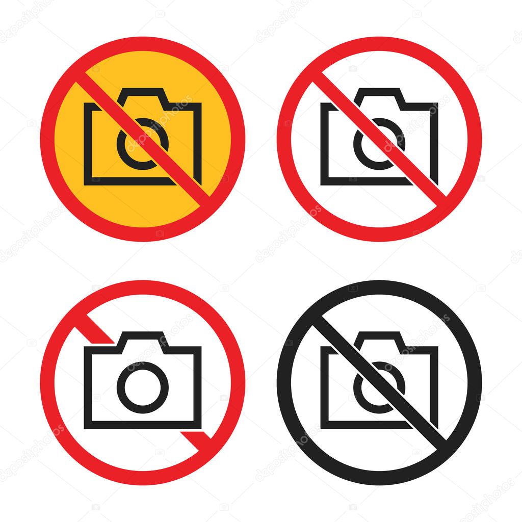 no photo icons set, no camera signs