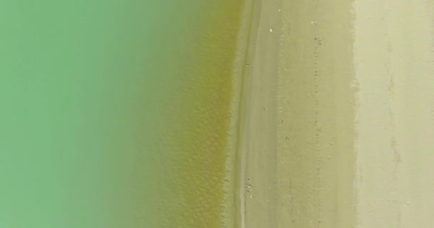 Vue aérienne UHD 4K. Survol d'une rivière de montagne fraîche. Vue verticale et mouvement horizontal 