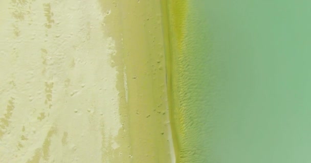 Vue aérienne UHD 4K. Survol d'une rivière de montagne fraîche. Vue verticale et mouvement horizontal 