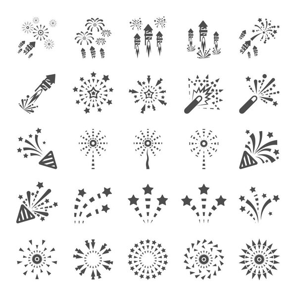 firework icon set 13, vector eps10