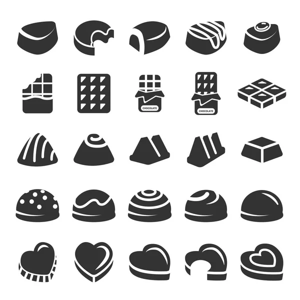 Chocolade pictogrammenset 4, vector eps10 — Stockvector