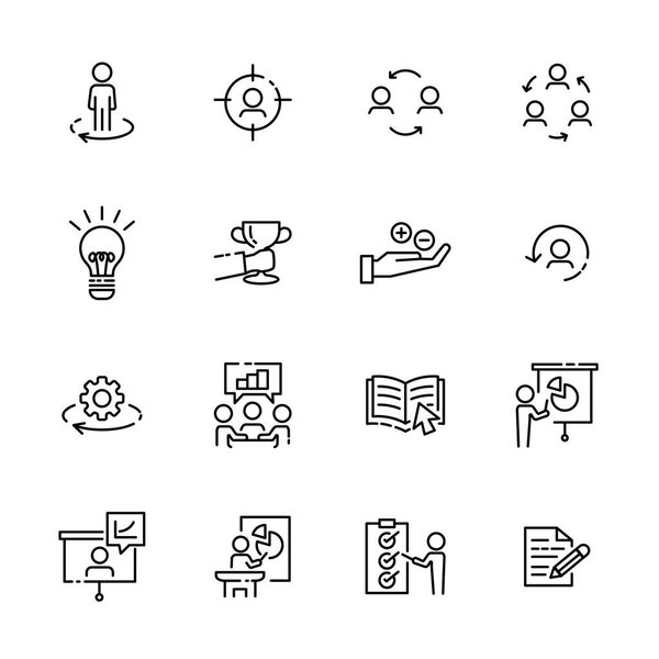 Business work icon set 4, vector eps10