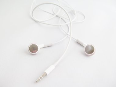 kulaklıklar beyaz düğmesi