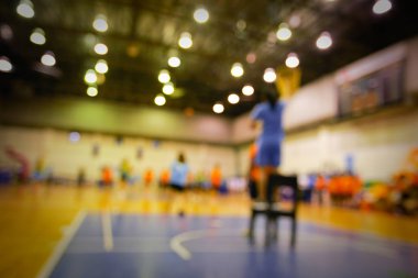Bir oyun Futsal oyuncuların bulanık görüntü