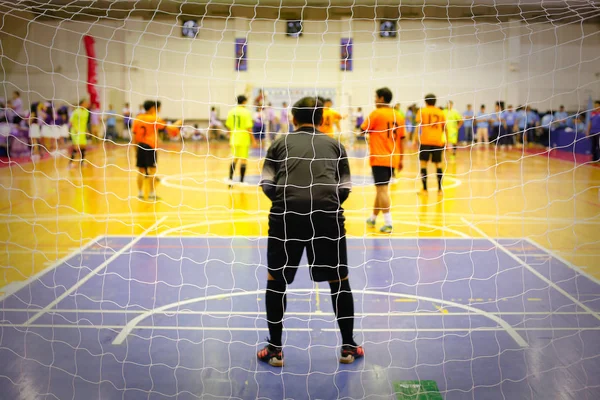 Bir oyun Futsal oyuncuların bulanık görüntü