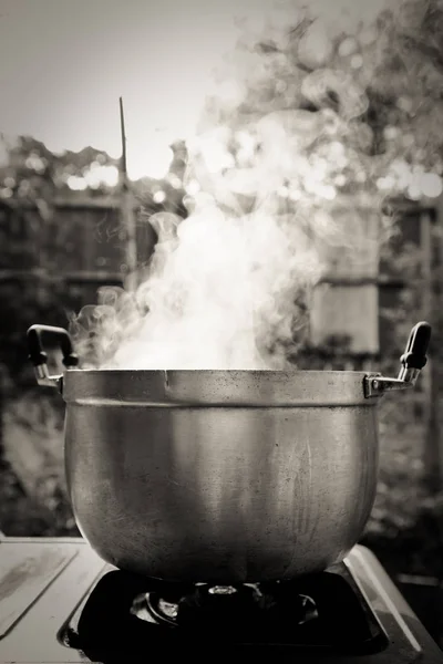 Stoom Kookpot Keuken — Stockfoto