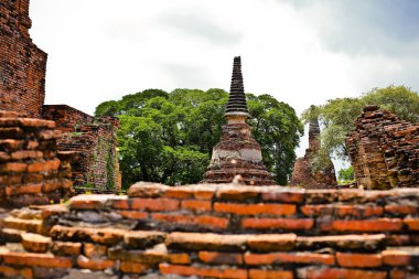 Eski bir pagoda antik tapınak Tayland