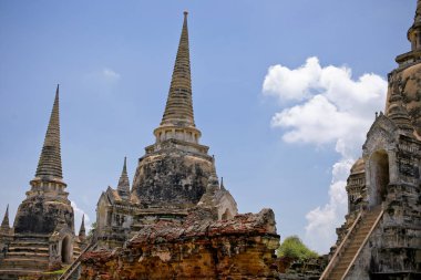 Eski bir pagoda antik tapınak Tayland