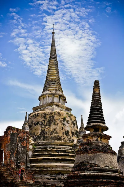 Eski bir pagoda antik tapınak Tayland