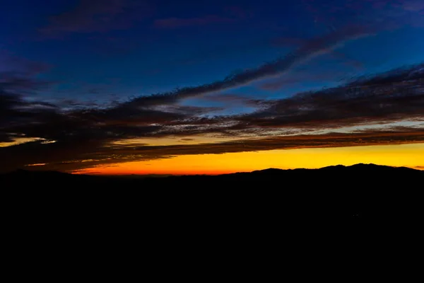 Puesta Sol Con Cielo Hermoso — Foto de Stock