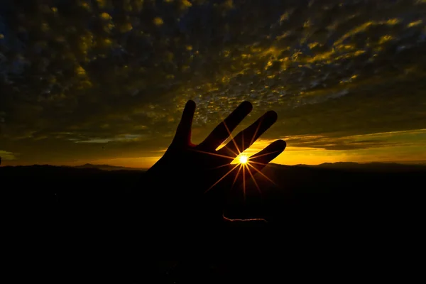 Pôr Sol Praia Com Céu Bonito — Fotografia de Stock