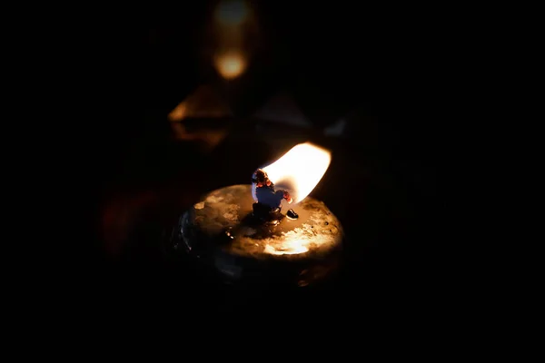 Свечи Темноте — стоковое фото