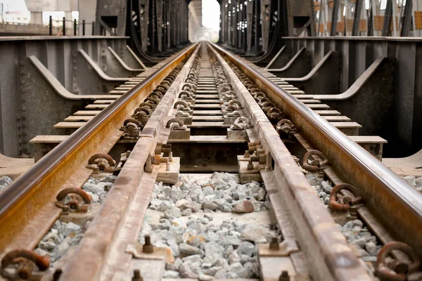 Línea Cruce Ferroviario Zonas Rurales Tailandia — Foto de Stock