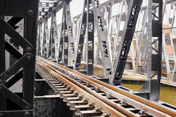 Tren geçerken bir satýr kırsal Tayland.