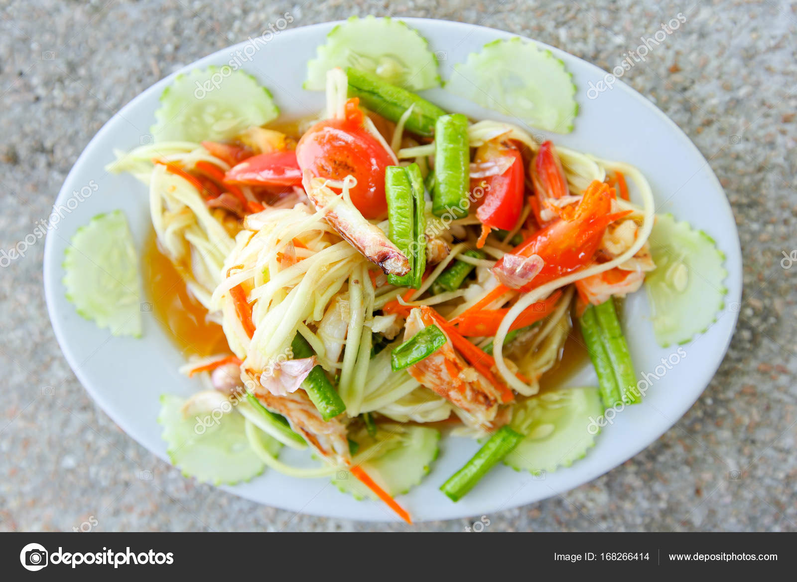Thai Papaya Spicy Salad Know Som Tum Stock Photo C Lobster20