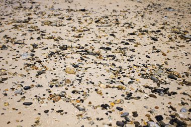 Deniz plaj kum doku ve arka plan için yakın çekim