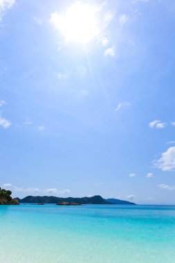 Lord Loughbolough Adası'nda beyaz kumlu plaj veya deniz Dragon Adası, Myanmar