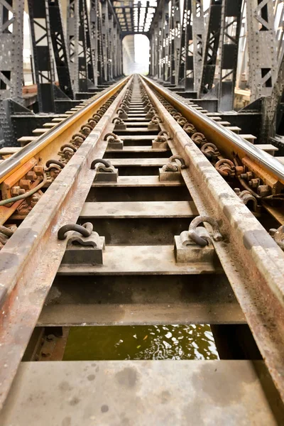 Eisenbahnkreuzungsstrecke Ländlichen Gebieten Thailands — Stockfoto