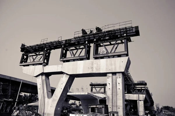 Construção Sobrevoos Com Inovação — Fotografia de Stock