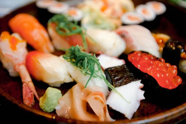 Asya restoran Sushi plaka