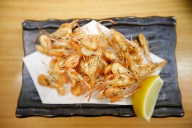 derin yağda kızartılmış tatlı karides, kawaebi yok karaage, Japon yemekleri
