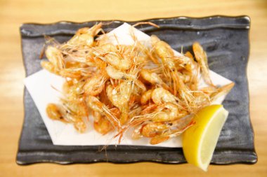 derin yağda kızartılmış tatlı karides, kawaebi yok karaage, Japon yemekleri