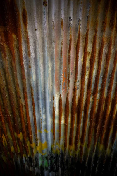 Rusty Corrugated Iron Fence — Stock Photo, Image