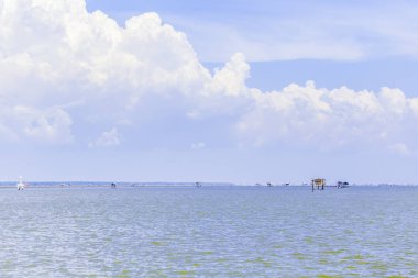 Parlak bir yaz gününde beyaz gökyüzü hayatta özgürlük hissi verir.