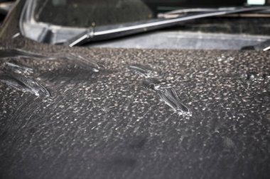 Arabanın kirli arka cam