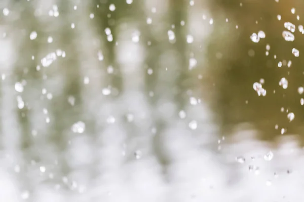 Regentropfen Fenster Sommerregentag — Stockfoto