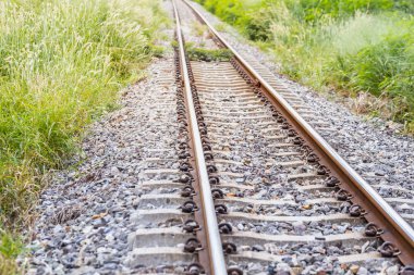 Tren geçerken bir satýr kırsal Tayland.