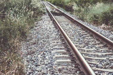 Tren geçerken bir satýr kırsal Tayland.