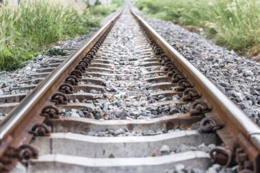 Tren geçerken bir satýr kırsal Tayland.