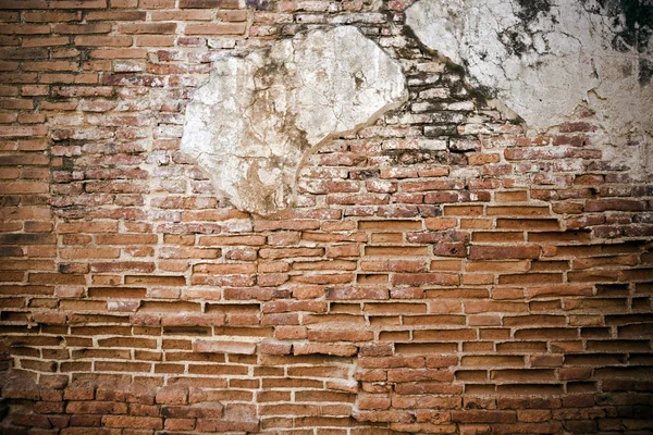 Popraskané Beton Vinobraní Cihlová Zeď Pozadí — Stock fotografie