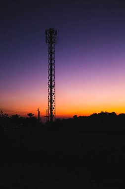 Sahilde gün batımı Güzel gökyüzü