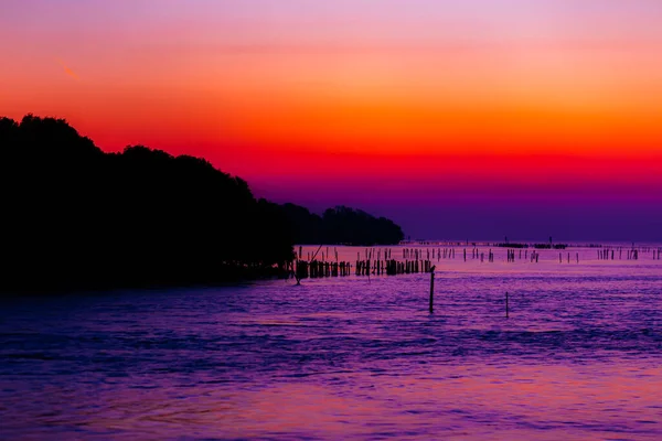 Cores Céu Depois Sol — Fotografia de Stock