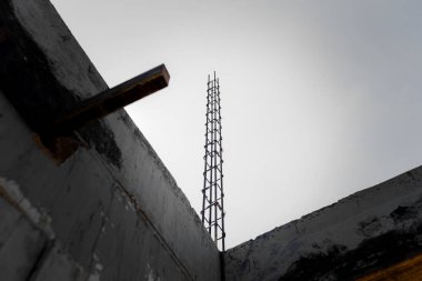 Bir binanın inşaat alanı - taş işçiliği