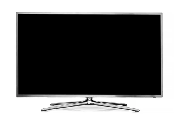 Großer LED-Fernseher isoliert auf weißem Hintergrund — Stockfoto