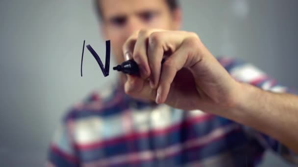 Új üzleti - man marker fekete szöveg írásához — Stock videók
