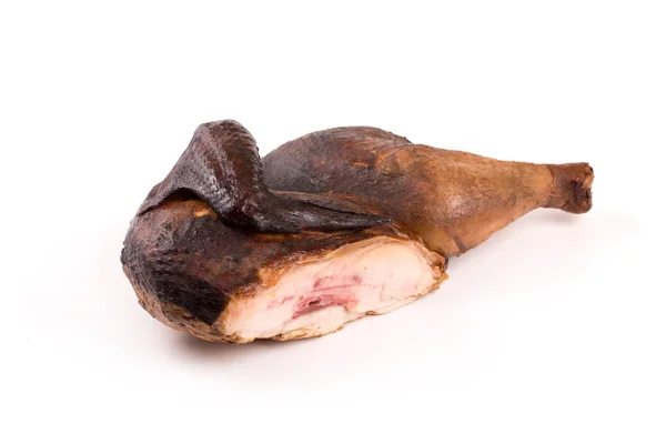 Smoked chicken isolated on white background — Stock Photo, Image