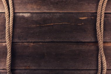 gemi halatları eski ahşap tahta arka plan üzerinde yıpranmış