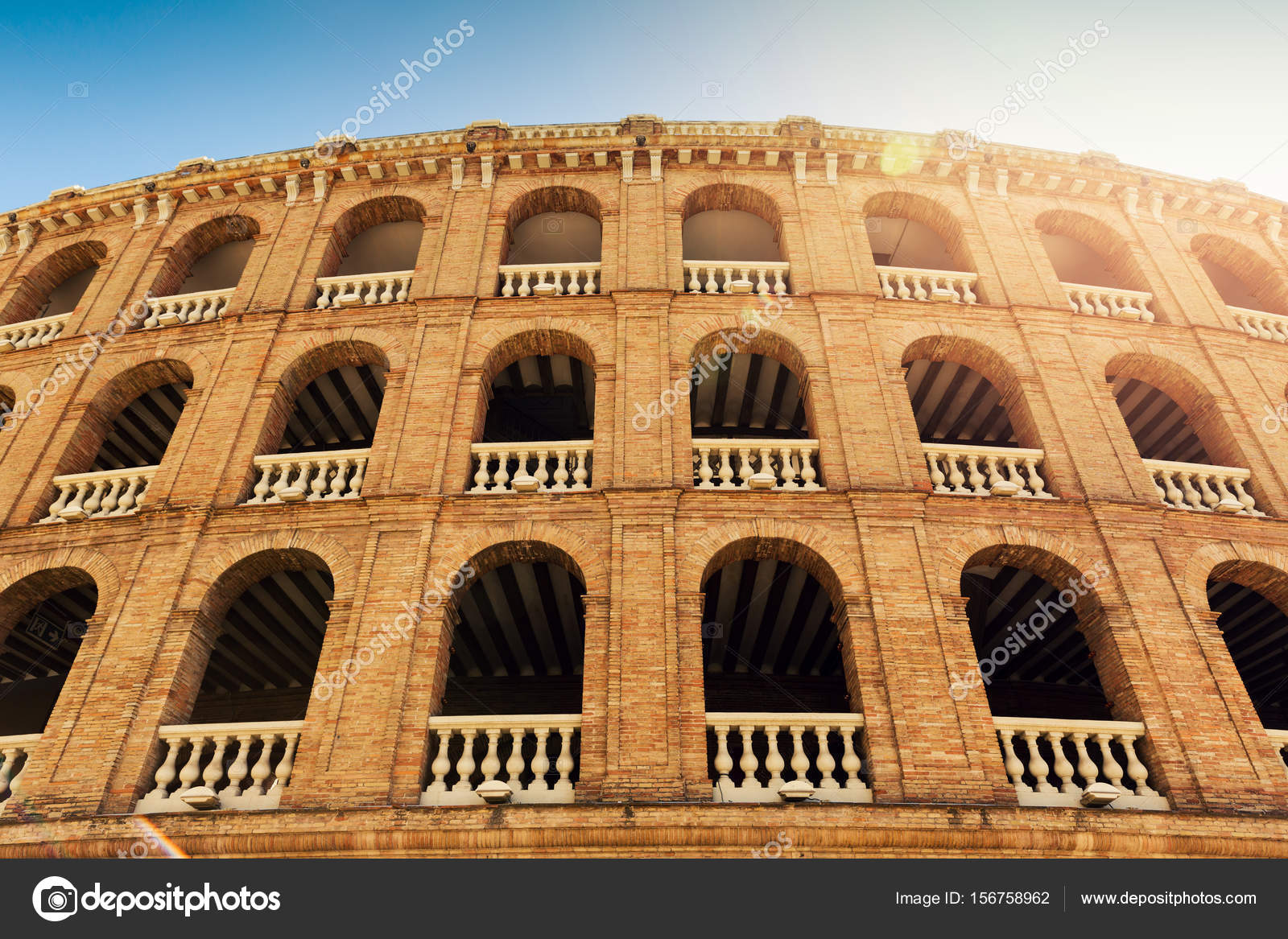 Mediterranean Architecture Plaza De Toros Bullring In Valencia