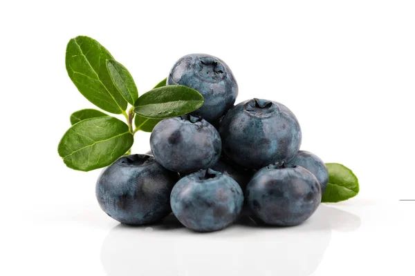 蓝莓在白色背景下被分离 — 图库照片