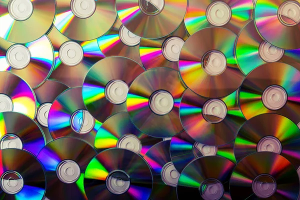 CD коллекция фон. вид сверху — стоковое фото